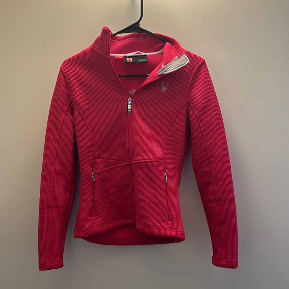 Spyder Women Red/Pink Zip Up Jacket Small